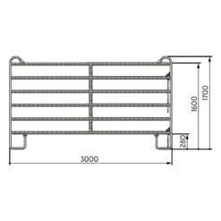 VOSS.farming Weidepanel-Set 4er Panel-Box, Je 3,00 X 3,00 M -Optimal Ranchzaun Geschäft 45401 1 1