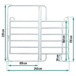 VOSS.farming Weidepanel Mit Tor 2,40 M 18 VOSS.farming Weidepanel Mit Tor 2,40 M -Optimal Ranchzaun Geschäft 45403 voss farming weidepanel mit tor abmessungen