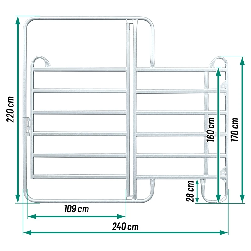 VOSS.farming Weidepanel Mit Tor 2,40 M 4 VOSS.farming Weidepanel Mit Tor 2,40 M – Bild 2
