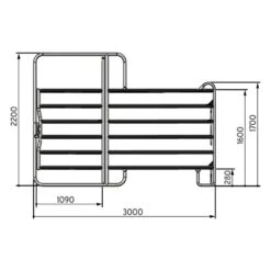 VOSS.farming Weidepanel-Set 4er Panel-Box, Je 3,00 X 3,00 M -Optimal Ranchzaun Geschäft 45404 1 1