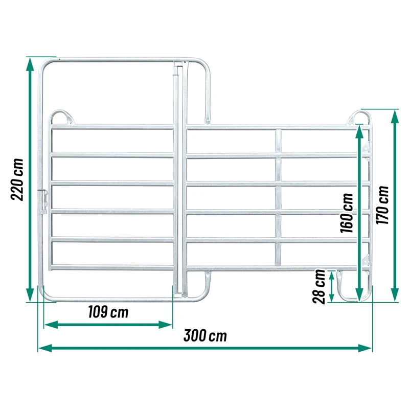VOSS.farming Weidepanel Mit Tor 3,0 M 4 VOSS.farming Weidepanel Mit Tor 3,0 M – Bild 2