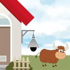 Halterung Für Bremsenfalle, Wandmontage, Feuerverzinkt -Optimal Ranchzaun Geschäft 45499 Bremsenfalle Insektenschutz Pferdefliegen ECO Halterung Haus