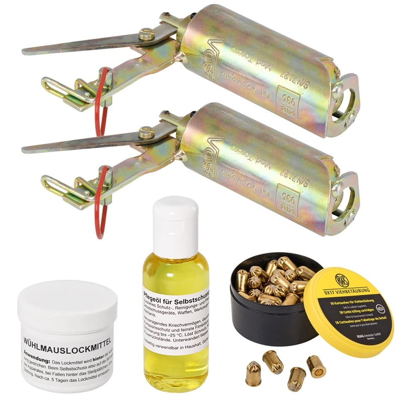 2x VOSS.garden Wühlmausschussgerät + 50 Kartuschen + Lockmittel + Öl 3 2x VOSS.garden Wühlmausschussgerät + 50 Kartuschen + Lockmittel + Öl