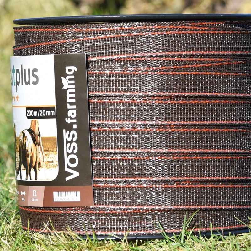 VOSS.farming Weidezaunband 200 M/20 Mm, 2x0,3 Kupfer + 4x0,3 Niro, Braun-orange 9 VOSS.farming Weidezaunband 200 M/20 Mm, 2x0,3 Kupfer + 4x0,3 Niro, Braun-orange – Bild 7