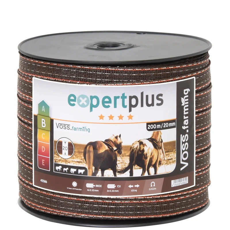 VOSS.farming Weidezaunband 200 M/20 Mm, 2x0,3 Kupfer + 4x0,3 Niro, Braun-orange 3 VOSS.farming Weidezaunband 200 M/20 Mm, 2x0,3 Kupfer + 4x0,3 Niro, Braun-orange