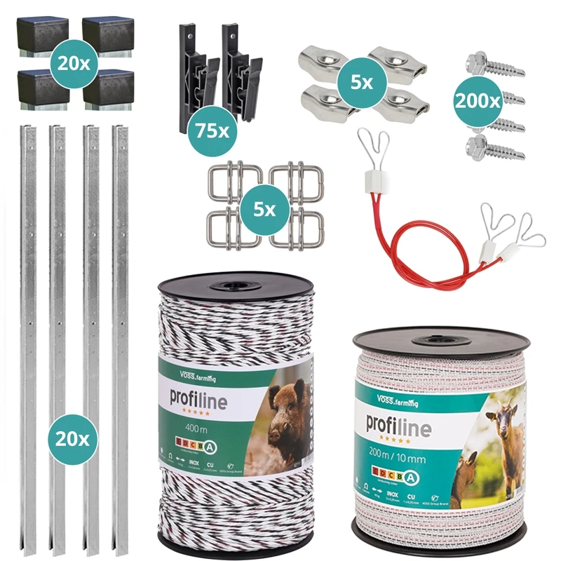VOSS.farming Wildschweinzaun-Erweiterungs-Set - Für Weitere 100 Meter Wildschweinzaun 4 VOSS.farming Wildschweinzaun-Erweiterungs-Set - Für Weitere 100 Meter Wildschweinzaun – Bild 2