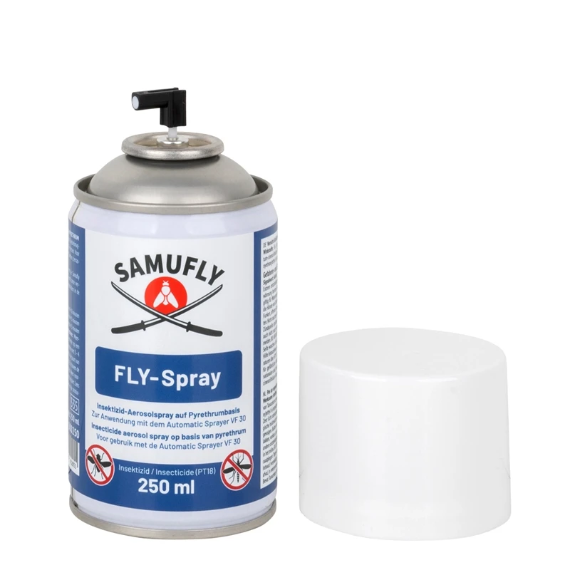 SET SAMUFLY FLY- Insekten-Spray + Automatik Sprüher - Mittel Gegen Fliegen, Mücken, Bremsen Etc. 4 SET SAMUFLY FLY- Insekten-Spray + Automatik Sprüher - Mittel Gegen Fliegen, Mücken, Bremsen Etc. – Bild 2