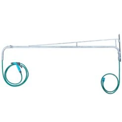 VOSS.farming Pferdedusche - 200cm Langer Schwenkarm Mit Schlauch Und Handbrause, Feuerverzinkt
