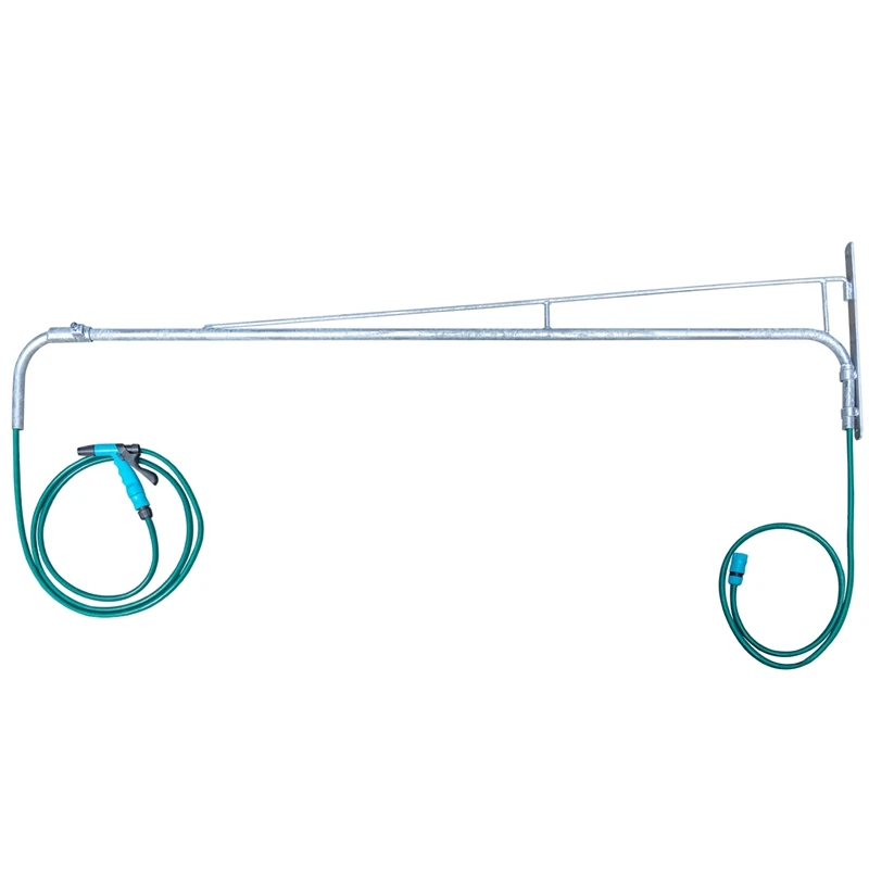 VOSS.farming Pferdedusche - 200cm Langer Schwenkarm Mit Schlauch Und Handbrause, Feuerverzinkt 3 VOSS.farming Pferdedusche - 200cm Langer Schwenkarm Mit Schlauch Und Handbrause, Feuerverzinkt