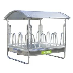 KERBL Futterraufe Spar-Set, Viereckraufe + Futtersparnetz + Rahmen