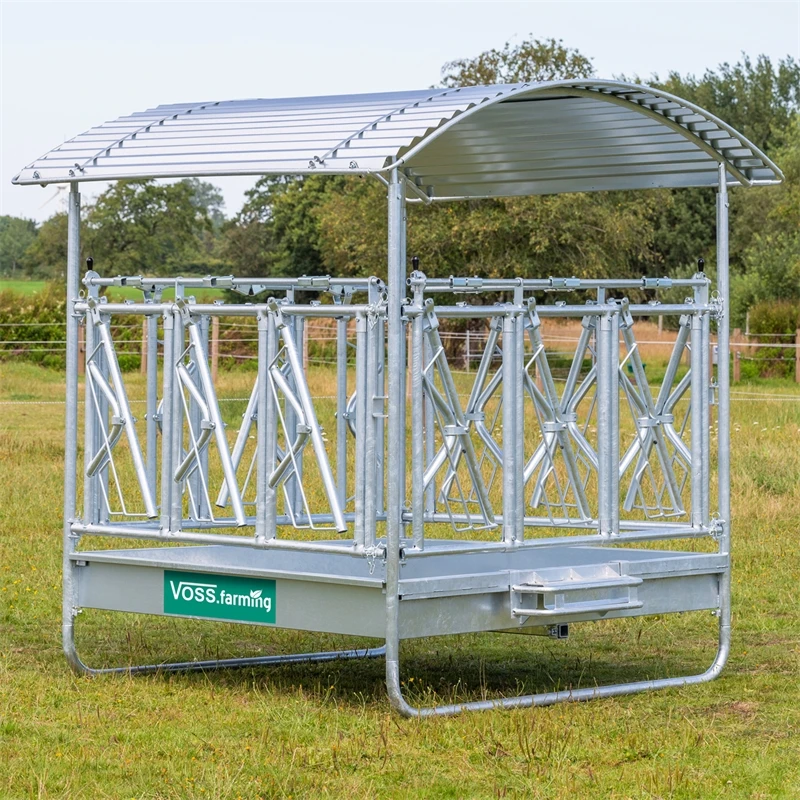 VOSS.farming Viereckraufe, Heuraufe, Rundballenraufe Mit Dach Und Fressgitter, Höhenverstellbar 3 VOSS.farming Viereckraufe, Heuraufe, Rundballenraufe Mit Dach Und Fressgitter, Höhenverstellbar