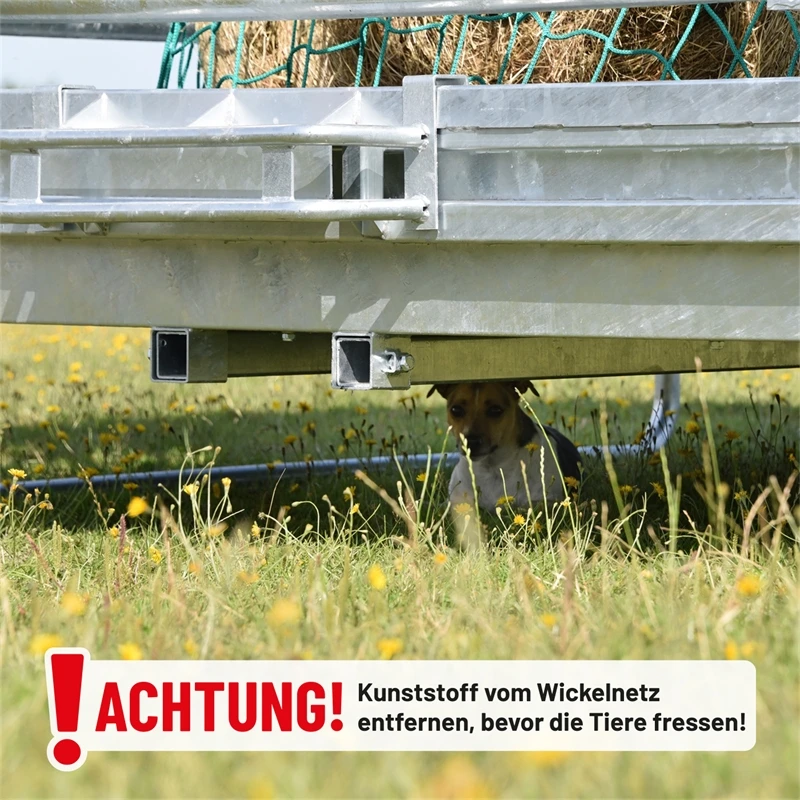 VOSS.farming Viereckraufe, Futterraufe, Rundballenraufe 2 X 2 M Mit Dach Und Palisadenfressgitter 10 VOSS.farming Viereckraufe, Futterraufe, Rundballenraufe 2 X 2 M Mit Dach Und Palisadenfressgitter – Bild 8