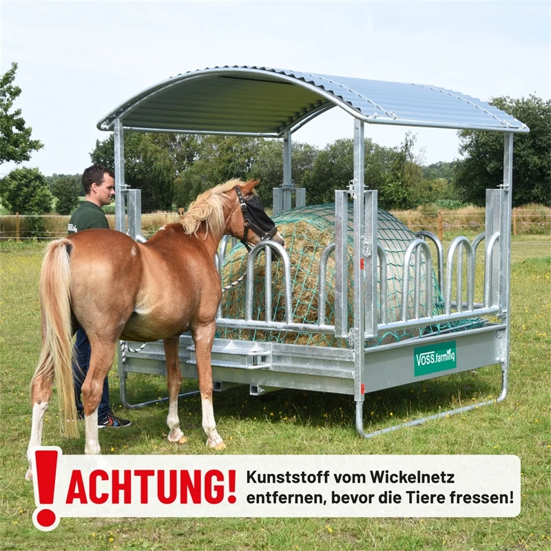 VOSS.farming Viereckraufe, Futterraufe, Rundballenraufe 2 X 2 M Mit Dach Und Palisadenfressgitter 13 VOSS.farming Viereckraufe, Futterraufe, Rundballenraufe 2 X 2 M Mit Dach Und Palisadenfressgitter – Bild 11