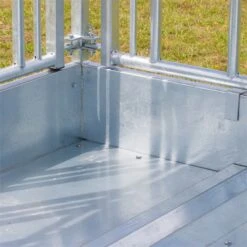 VOSS.farming Pferde-Viereckraufe, Rundballenraufe Mit Dach Und Fressgitter, Höhenverstellbar -Optimal Ranchzaun Geschäft 503903 voss farming viereckraufe extrem robust komplett feuerverzinkt