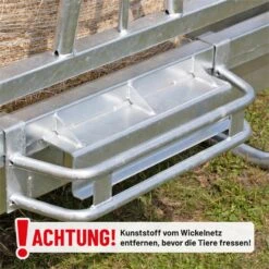 VOSS.farming Viereckraufe, Heuraufe Mit Dach Und Palisadenfressgitter, Höhenverstellbar -Optimal Ranchzaun Geschäft 503904 voss farming viereckraufe mit schutzbuegel fuer treckeraufnahme