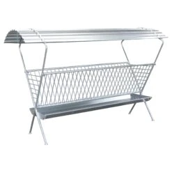 KERBL Heuraufe, Heudoppelraufe Mit Dach Für Schafe, Ziegen, Kälber Und Wild