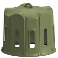 KERBL Heuglocken-Set: Heuglocke Für Rundballen Mit 10 Kleinen Fressöffnungen+Bodenplatte+Verankerung