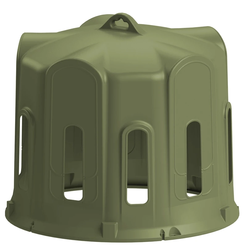 KERBL Heuglocken-Set: Heuglocke Für Rundballen Mit 10 Kleinen Fressöffnungen+Bodenplatte+Verankerung 3 KERBL Heuglocken-Set: Heuglocke Für Rundballen Mit 10 Kleinen Fressöffnungen+Bodenplatte+Verankerung