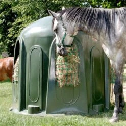 Heuglocke Mit 5 Fressöffnungen Und Integriertem Heunetz, Für Rundballen Bis Ø 150cm