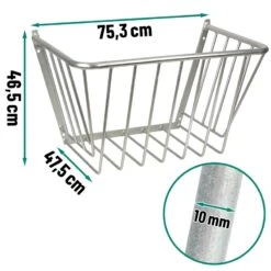 Verzinkte Heuraufe, 75,3 X 47,5 X 46,5 Cm -Optimal Ranchzaun Geschäft 504550 heuraufe verzinkt abmessungen