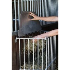 Futterraufe, Wandraufe "SlowFeed Plus" - Pferde Heuraufe, Futtersparraufe -Optimal Ranchzaun Geschäft 504552 wandraufe slowfeed plus metall verzinkt