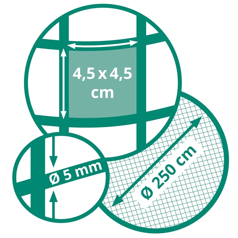 VOSS.farming Futtersparnetz "rund" Für Heu-Rundballen - Ø 2,50m, Maschenweite 4,5x4,5cm 4 VOSS.farming Futtersparnetz "rund" Für Heu-Rundballen - Ø 2,50m, Maschenweite 4,5x4,5cm – Bild 2