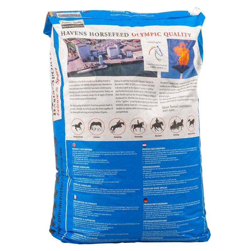 HAVENS "BASIS-SPORTBROK", Haferfreie Pellets Für Pferde, 25kg 5 HAVENS "BASIS-SPORTBROK", Haferfreie Pellets Für Pferde, 25kg – Bild 3