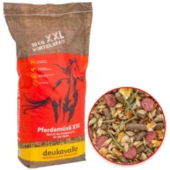 Deukavallo "Pferdemüsli XXL" Vorteilspack, Pferdefutter Ohne Haferkörner, 30kg
