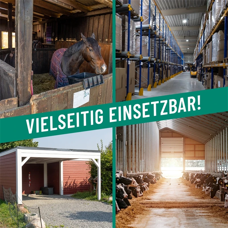 LED-Hallenstrahler 150 Watt - Strahler Für Hof, Heuboden, Reithallen Und Ställe, Dimmbar 14 LED-Hallenstrahler 150 Watt - Strahler Für Hof, Heuboden, Reithallen Und Ställe, Dimmbar – Bild 12