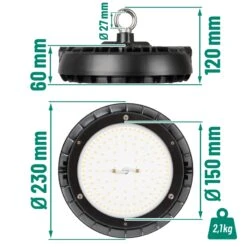 LED-Hallenstrahler 100 Watt - Strahler Für Hof, Heuboden, Reithallen Und Ställe, Dimmbar -Optimal Ranchzaun Geschäft 510500 led hallenstrahler fuer hof heuboden reithalle stall