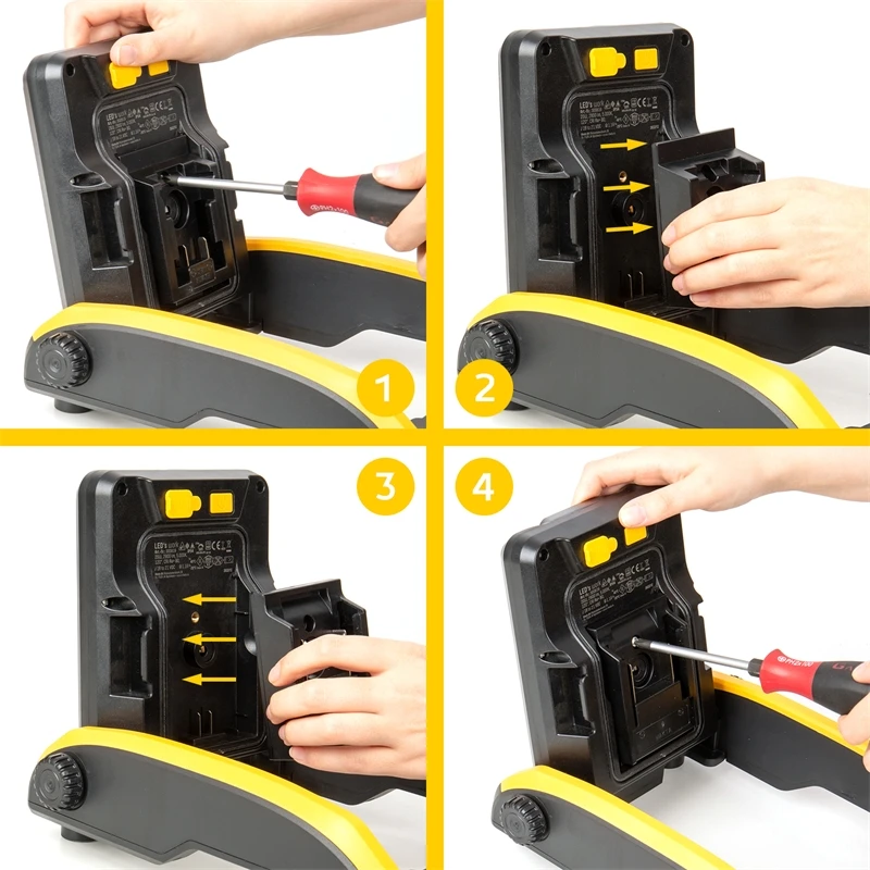 LED-Baustrahler Mit Adapter Für Marken-Akkus - Multi Akku Arbeitsleuchte, 20W, 2900lm 13 LED-Baustrahler Mit Adapter Für Marken-Akkus - Multi Akku Arbeitsleuchte, 20W, 2900lm – Bild 11