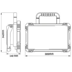 LED Baustrahler - Akku Strahler Mit Adapter, Multi Akku Arbeitsleuchte, 40W, 5500lm -Optimal Ranchzaun Geschäft 510560 multi akku arbeitsleuchte 40w 5500lm 5