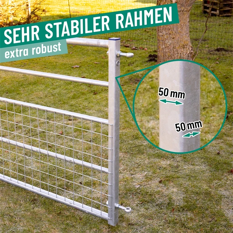 VOSS.farming Weidetor Mit Gitter, Starres Weidezauntor, 305 Cm, 115 Cm Hoch 6 VOSS.farming Weidetor Mit Gitter, Starres Weidezauntor, 305 Cm, 115 Cm Hoch – Bild 4
