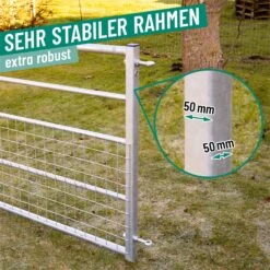 VOSS.farming Weidetor Mit Gitter, Starres Weidezauntor, 457,5 Cm, 115 Cm Hoch 18 VOSS.farming Weidetor Mit Gitter, Starres Weidezauntor, 457,5 Cm, 115 Cm Hoch -Optimal Ranchzaun Geschäft 515302 04 06 08 voss farming weidetor mit gitter leichte montage 3