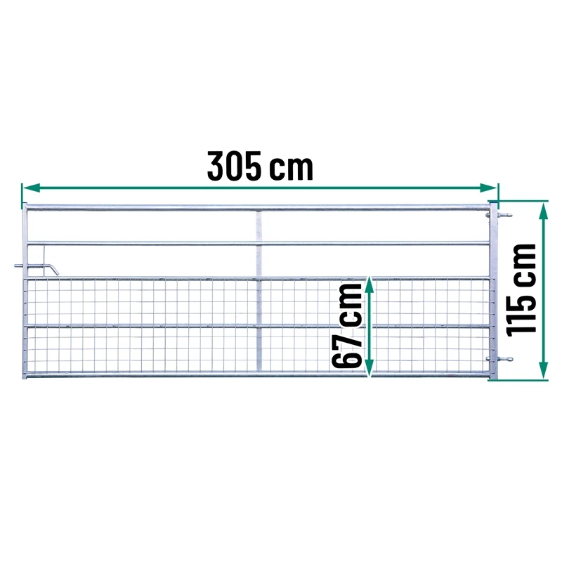 VOSS.farming Weidetor Mit Gitter, Starres Weidezauntor, 305 Cm, 115 Cm Hoch 4 VOSS.farming Weidetor Mit Gitter, Starres Weidezauntor, 305 Cm, 115 Cm Hoch – Bild 2