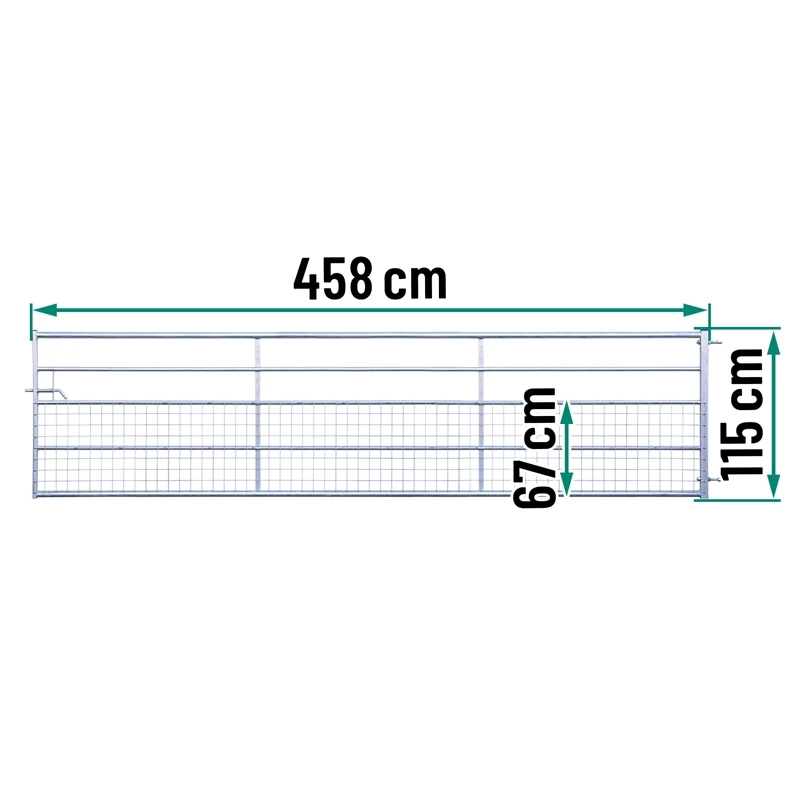 VOSS.farming Weidetor Mit Gitter, Starres Weidezauntor, 457,5 Cm, 115 Cm Hoch 4 VOSS.farming Weidetor Mit Gitter, Starres Weidezauntor, 457,5 Cm, 115 Cm Hoch – Bild 2