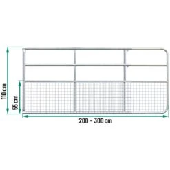 VOSS.farming Weidetor Verstellbar 200 - 300 Cm, Mit Gitter, 110 Cm Hoch, Verzinkt 23 VOSS.farming Weidetor Verstellbar 200 - 300 Cm, Mit Gitter, 110 Cm Hoch, Verzinkt -Optimal Ranchzaun Geschäft 515332 voss farming weidetor verstellbar abmessungen