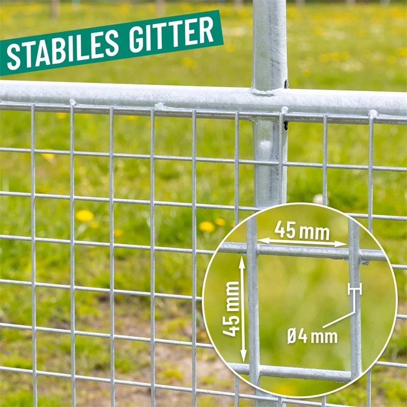 VOSS.farming Weidetor Verstellbar 200 - 300 Cm, Mit Gitter, 110 Cm Hoch, Verzinkt 8 VOSS.farming Weidetor Verstellbar 200 - 300 Cm, Mit Gitter, 110 Cm Hoch, Verzinkt – Bild 6