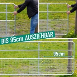 VOSS.farming Weidetor Verstellbar 300 - 400 Cm, Mit Gitter, 110 Cm Hoch, Verzinkt 25 VOSS.farming Weidetor Verstellbar 300 - 400 Cm, Mit Gitter, 110 Cm Hoch, Verzinkt -Optimal Ranchzaun Geschäft 515332 voss farming weidezauntor verzinkt ausziehbar 95cm 1