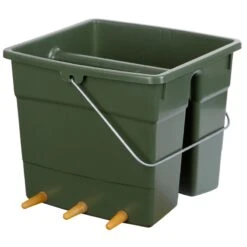 Lammeimer Mit 6 Saugern, Oliv, Quadratisch