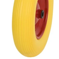 Pannensicheres Schubkarren-Ersatzrad, Inkl. Achse 13 Pannensicheres Schubkarren-Ersatzrad, Inkl. Achse -Optimal Ranchzaun Geschäft 521010 pannensicheres schubkarrenrad gelb