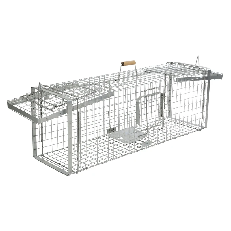 Lebendfalle Mit Schnapptüren - Kastenfalle Für Dachse Und Füchse, 33x42x118cm 4 Lebendfalle Mit Schnapptüren - Kastenfalle Für Dachse Und Füchse, 33x42x118cm – Bild 2