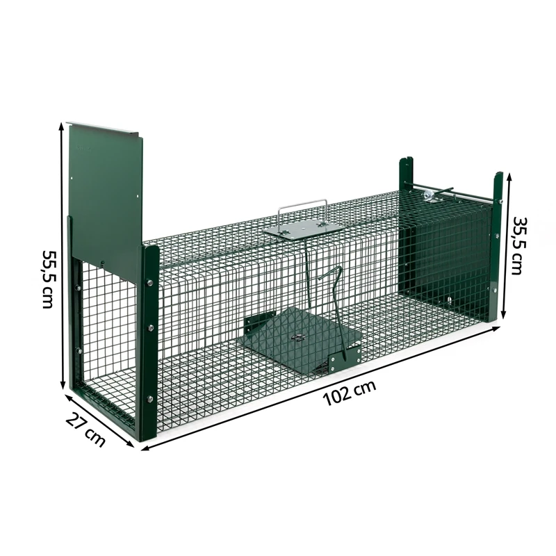 VOSS.farming Lebendfalle, Marderfalle, Fuchsfalle, Waschbärfalle, 27x27x103cm 4 VOSS.farming Lebendfalle, Marderfalle, Fuchsfalle, Waschbärfalle, 27x27x103cm – Bild 2