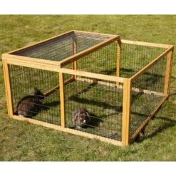 Kleintiergehege, Freilaufgehege Für Kaninchen, Meerschweinchen, Kleintiere, 116 X 116 X 58cm 10 Kleintiergehege, Freilaufgehege Für Kaninchen, Meerschweinchen, Kleintiere, 116 X 116 X 58cm -Optimal Ranchzaun Geschäft 559026 freilaufgehege mit ausbruchsperre abdeckung aufklappbar