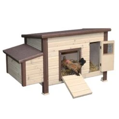 Thermo-Hühnerstall "No Frost" Inkl. Legenest + Sitzstangen, Beheizbar, 146 X 74 X 82cm