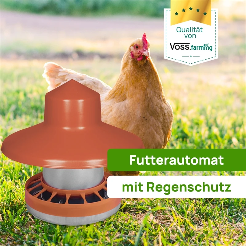 Futterautomat Verzinkt 10kg Mit Regenschutz 6 Futterautomat Verzinkt 10kg Mit Regenschutz – Bild 4