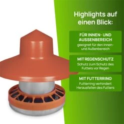 Futterautomat Verzinkt 10kg Mit Regenschutz 11 Futterautomat Verzinkt 10kg Mit Regenschutz -Optimal Ranchzaun Geschäft 560088 5
