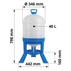 Siphon Geflügeltränke - Extra Große Tränke Für Geflügel, 40 Liter -Optimal Ranchzaun Geschäft 560342 gefluegeltraenke 40 liter abmessungen