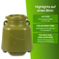 Outdoor Feldtränke, Plastiktränke, Kunststoff 40L -Optimal Ranchzaun Geschäft 560380 5