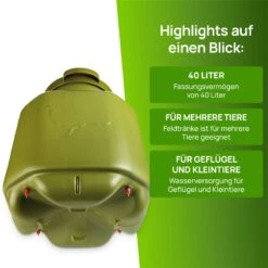 Outdoor Feldtränke 40L Nippeltränke, Kunststoff -Optimal Ranchzaun Geschäft 560381 5